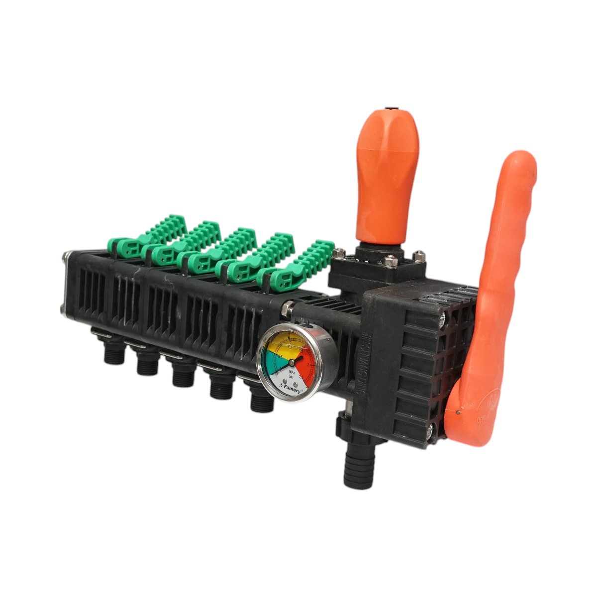 Distribuitor erbicidator cu 5 cai, manometru cu glicerina 25 bar